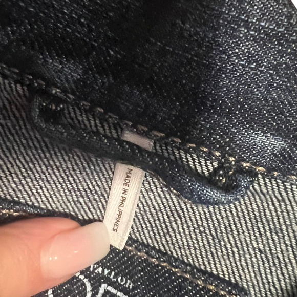 LOFT Women's Denim Jacket Dark Wash Size‎ 8 Trucker Style - Picture 8 of 8